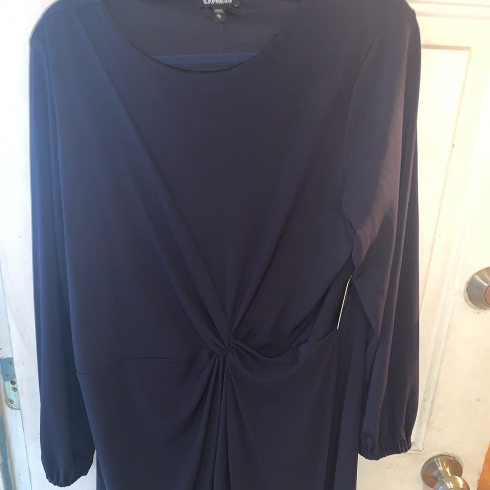 Express dress blue long sleeve never worn